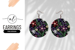 Quilled Colorful Flowers Pattern On Dark Background Product Image 1