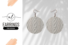 Seamless Knit Pattern Background Round Earring Png Product Image 1