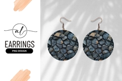 Stone Rock Wall Round Earring Png Texture Product Image 1