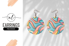 Pastel Abstract Round Earring Png Background Product Image 1