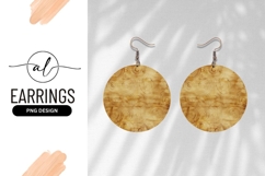 Golden Circular Water Ripples Design Round Earring Png Product Image 1