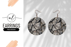 Cracked Concrete Round Earring Png Detail Product Image 1
