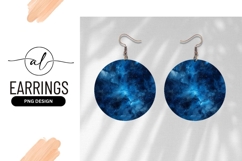 Blue nebula round earring png design Product Image 1