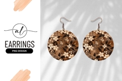 Floral round earring png design Product Image 1