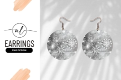 Round earring png design with snowflakes Product Image 1