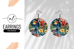 Round earring vegetable pattern vegetable design Product Image 1