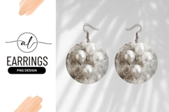Round earring png design with balloons Product Image 1
