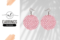 Round earring design with heart pattern Product Image 1