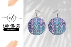 Round earring png design with intricate floral pattern Product Image 1
