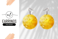 Round earring png design with golden smoke effect Product Image 1