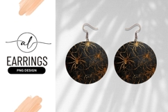 Golden spider web round earring design Product Image 1