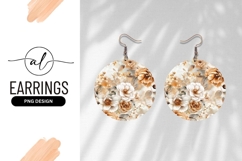 Floral round earring png design Product Image 1