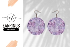 Round earring png design with cherry blossoms Product Image 1