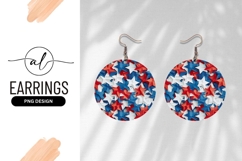 Patriotic star round earring design Product Image 1