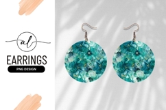 Blue marble round earring design Product Image 1