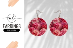 Round earring png design with floral pattern Product Image 1