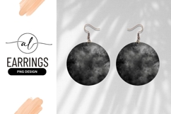 Round earring png design with smoke texture Product Image 1