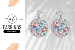 Hearts and Flowers Round Earring Png Design Product Image 1