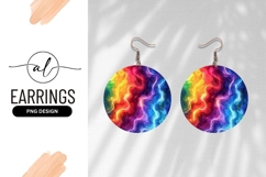 Cosmic Swirl Round Earring Png Design Product Image 1