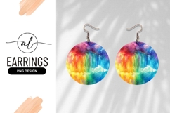 Colorful Round Earring Png Design Product Image 1