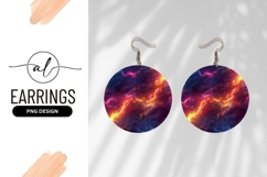 Abstract Lightning Strike Electric Energy Round Design Product Image 1