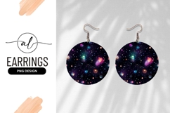 Round Earring Png Space Nebula Illustration Product Image 1