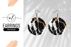 Black And White Marble With Gold Veins Product Image 1