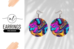 Abstract Circular Swirl Of Vibrant Liquid Colors Product Image 1