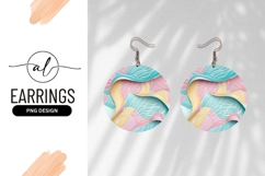 Pastel Abstract Round Earring Png Illustration Product Image 1