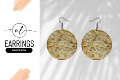 Distressed Parchment Texture Round Earring Png Product Image 1