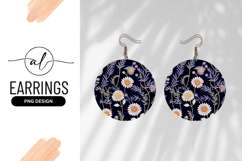 Floral Pattern Round Earring Png Artwork Product Image 1