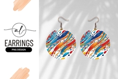 Colorful Paint Splatters and Strokes in a Circular Product Image 1