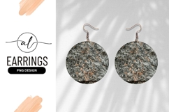 Granite Stone Texture in a Circular Shape with Gray Black Product Image 1