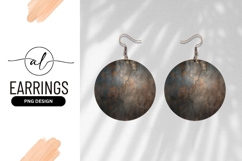 Circular Grunge Texture with Crack in Brown and Blue Tones Product Image 1