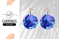 Swirling Abstract Liquid Art in Shades of Blue and Purple Product Image 1