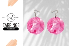 Pink Unicorn Head Surrounded by Balloons in a Circular Product Image 1