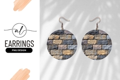 Stone Wall Round Earring Png Background Product Image 1