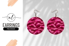 Pink feather texture in a circle shape abstract background Product Image 1