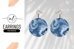 Abstract Blue and White Swirls in a Circular Composition Product Image 1