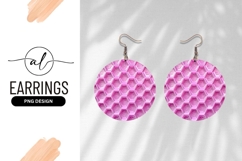 Pink Hexagonal Pattern with Cracks in a Round Shape Product Image 1