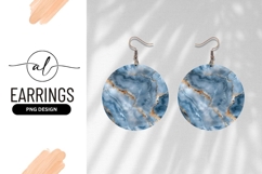 Blue and Gold Marble Texture in a Round Shape Product Image 1