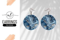 Abstract Blue and Gold Swirls in a Round Shape Product Image 1