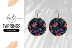 Floral Illustration with Neon Outlines and Vibrant Colors Product Image 1