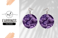 Close-up of a Circular Purple Faux Fur Texture Product Image 1