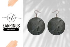 Cracked Dark Gray Surface Texture in a Round Shape Product Image 1