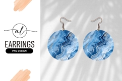 Blue and White Agate Stone Texture in a Round Shape Product Image 1