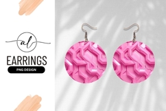 Pink Geometric Abstract Pattern in a Circle Shape image Product Image 1