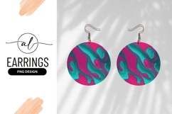 Pink And Teal Swirl Abstract Circular Design Product Image 1