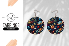 Colorful Cartoon Planets And Stars Pattern Product Image 1