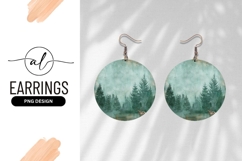 Deer In Forest Circle Watercolor Style Design Product Image 1